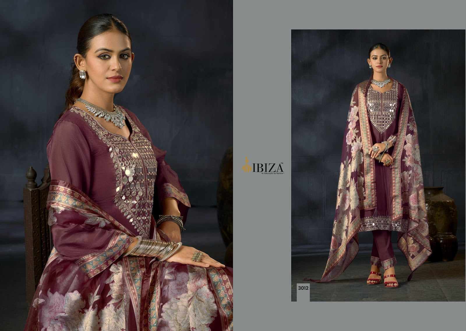 Sisa Vol 2 Ibiza Organza Pant Style Suits Exporter India