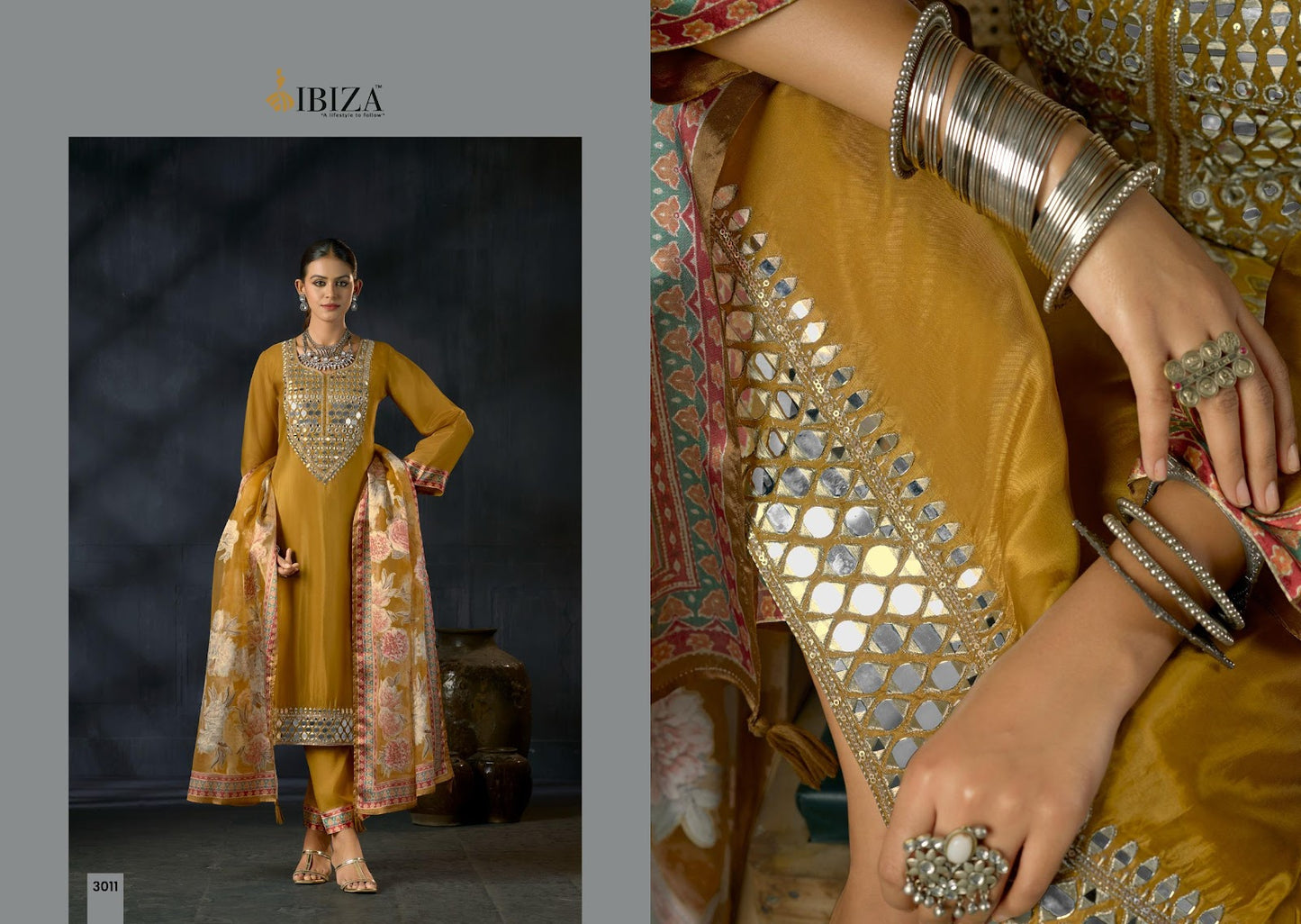 Sisa Vol 2 Ibiza Organza Pant Style Suits Exporter India