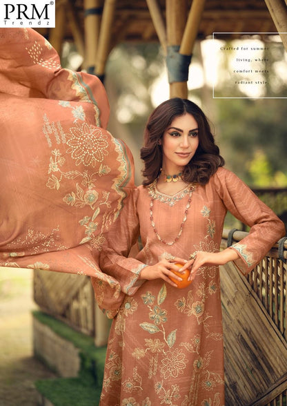 Sisilya Prm Trendz Lilen Pant Style Suits Wholesaler Ahmedabad