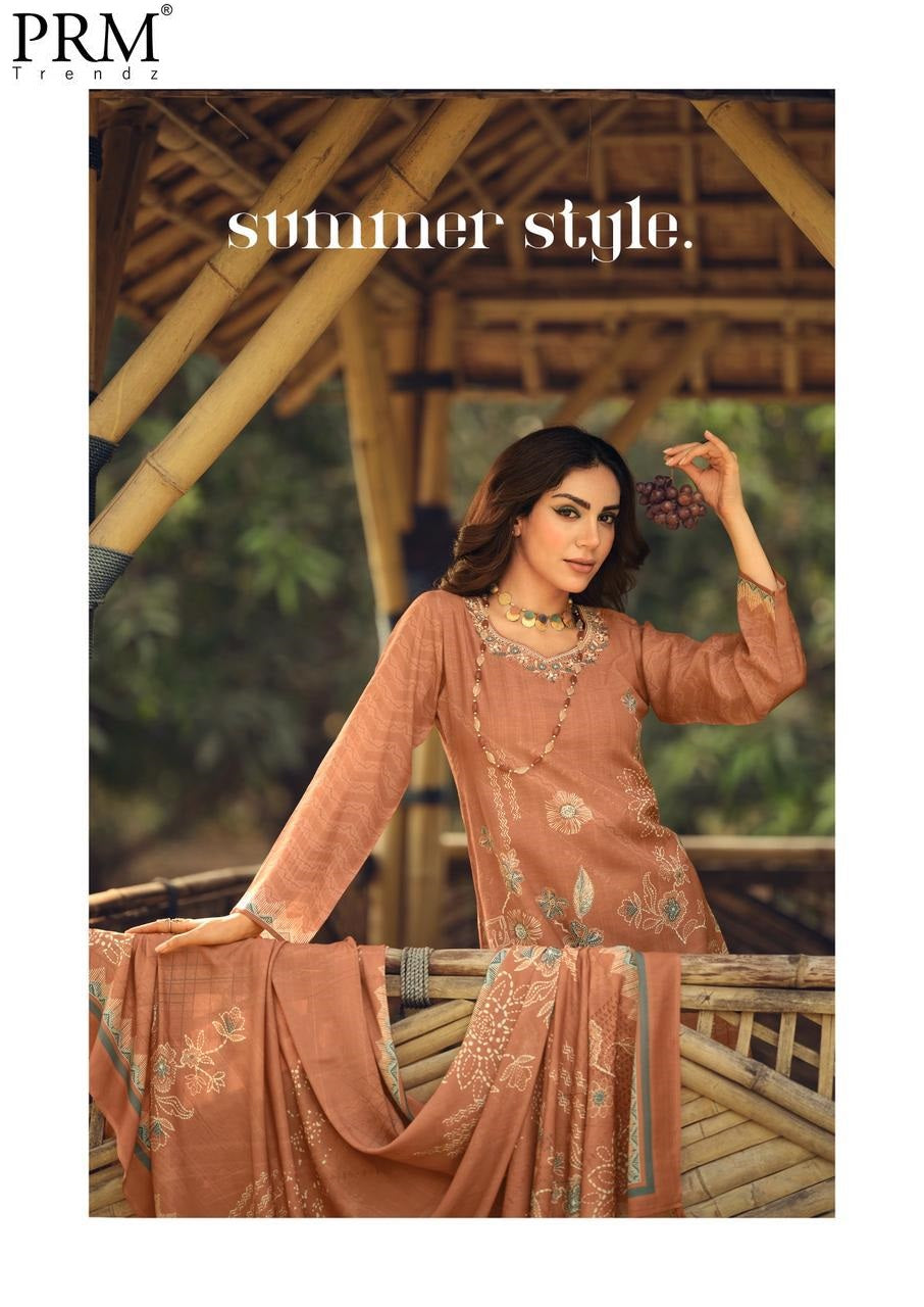 Sisilya Prm Trendz Lilen Pant Style Suits Wholesaler Ahmedabad