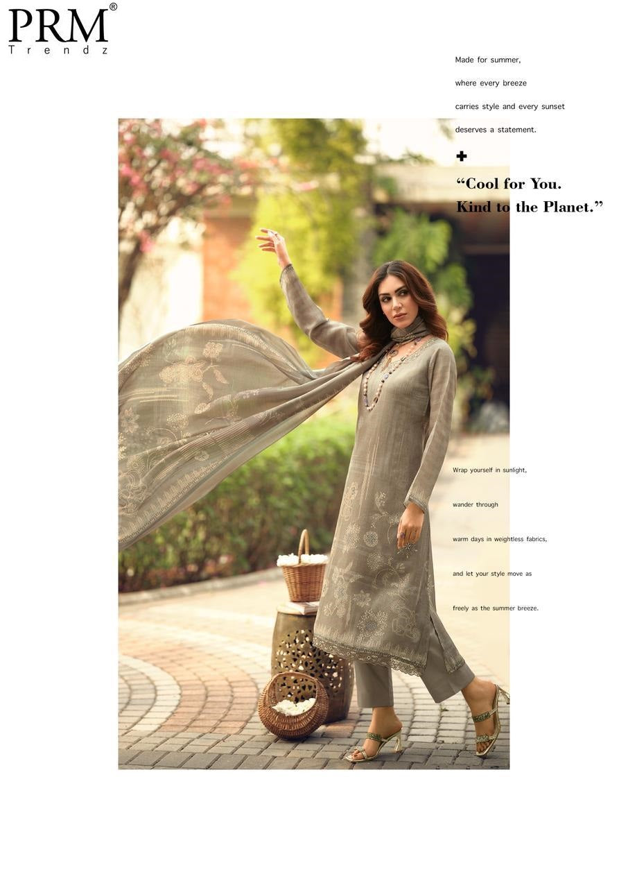 Sisilya Prm Trendz Lilen Pant Style Suits Wholesaler Ahmedabad