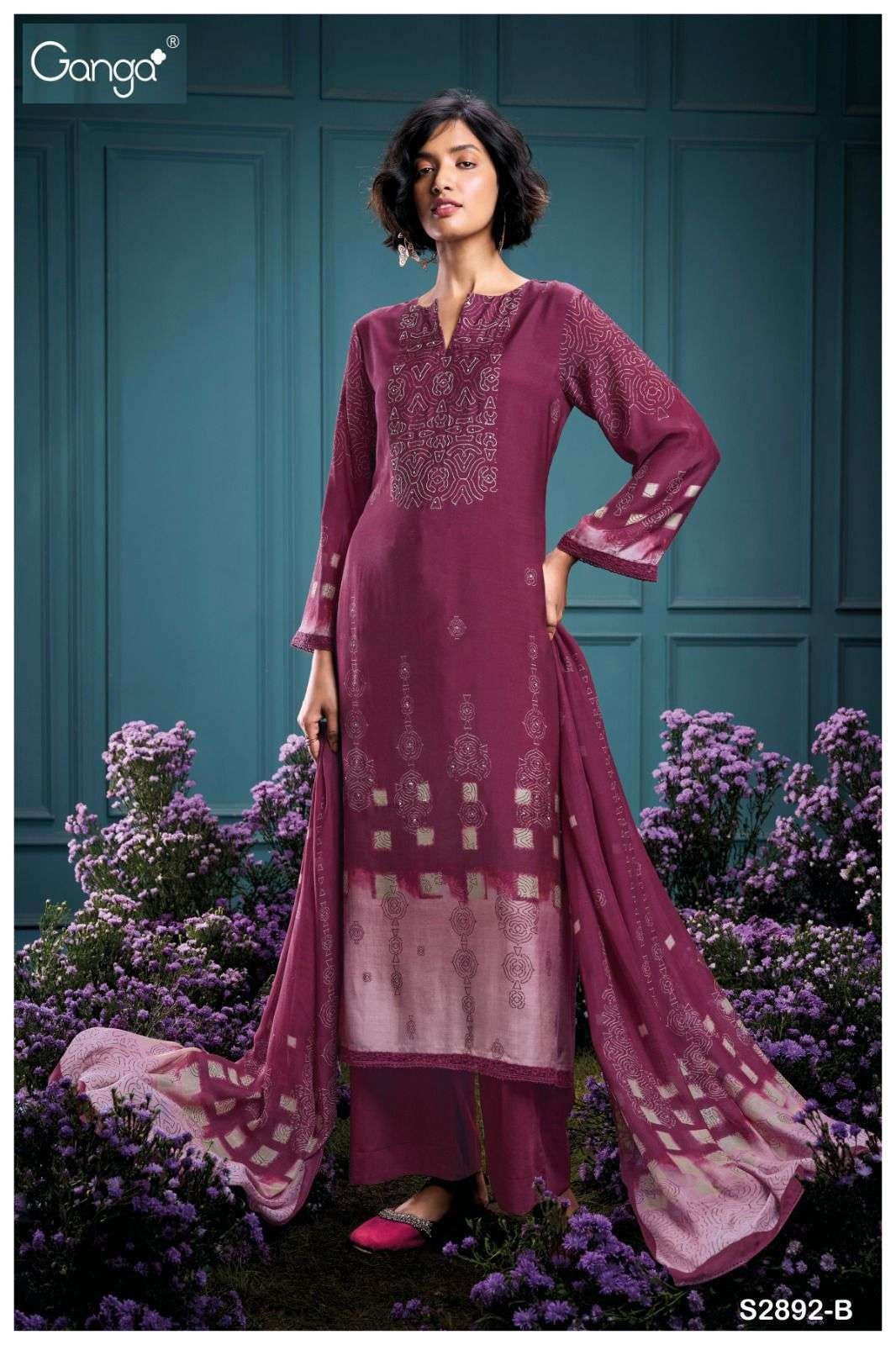 Sitalnisa 2892 Ganga Premium Bemberg Plazzo Style Suits Exporter Gujarat