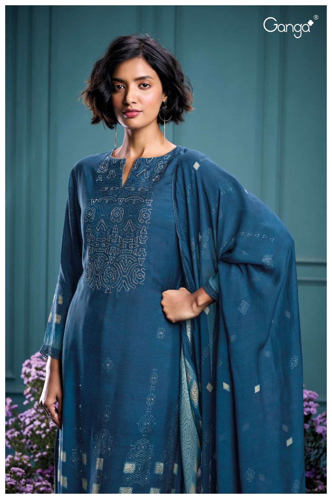 Sitalnisa 2892 Ganga Premium Bemberg Plazzo Style Suits Exporter Gujarat