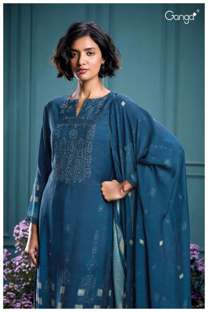 Sitalnisa 2892 Ganga Premium Bemberg Plazzo Style Suits Exporter Gujarat