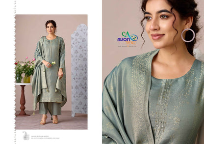 Sitara Avon Trendz Silk Jacquard Pant Style Suits Manufacturer India