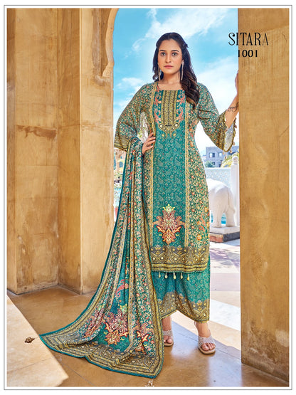 Sitara Banwery Jam Satin Pakistani Readymade Suits Wholesale Price