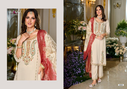 Sitara Lily Lali Viscose Silk Readymade Pant Style Suits Wholesaler Gujarat