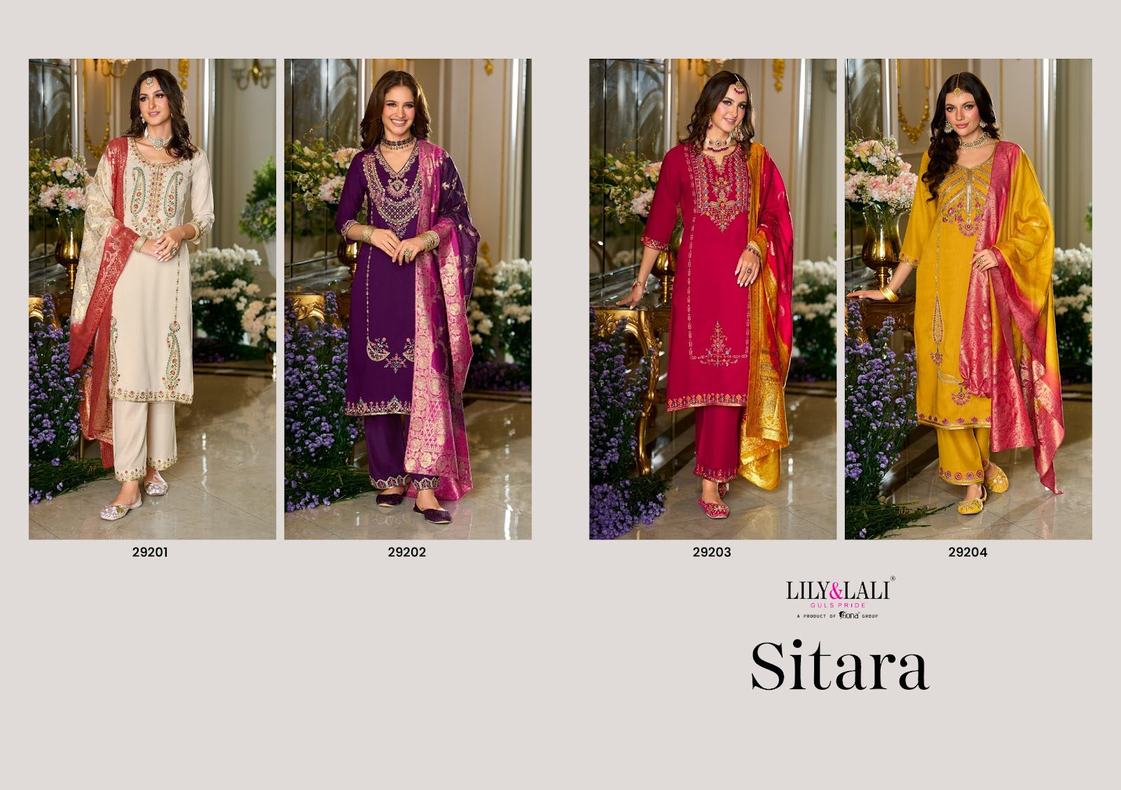 Sitara Lily Lali Viscose Silk Readymade Pant Style Suits Wholesaler Gujarat