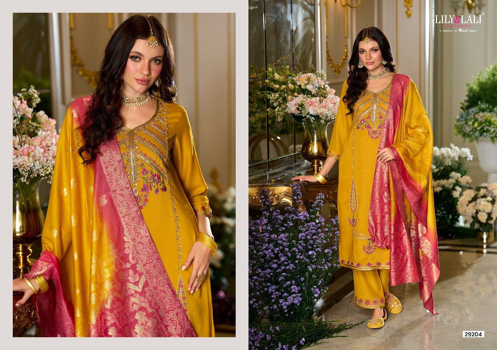 Sitara Lily Lali Viscose Silk Readymade Pant Style Suits Wholesaler Gujarat