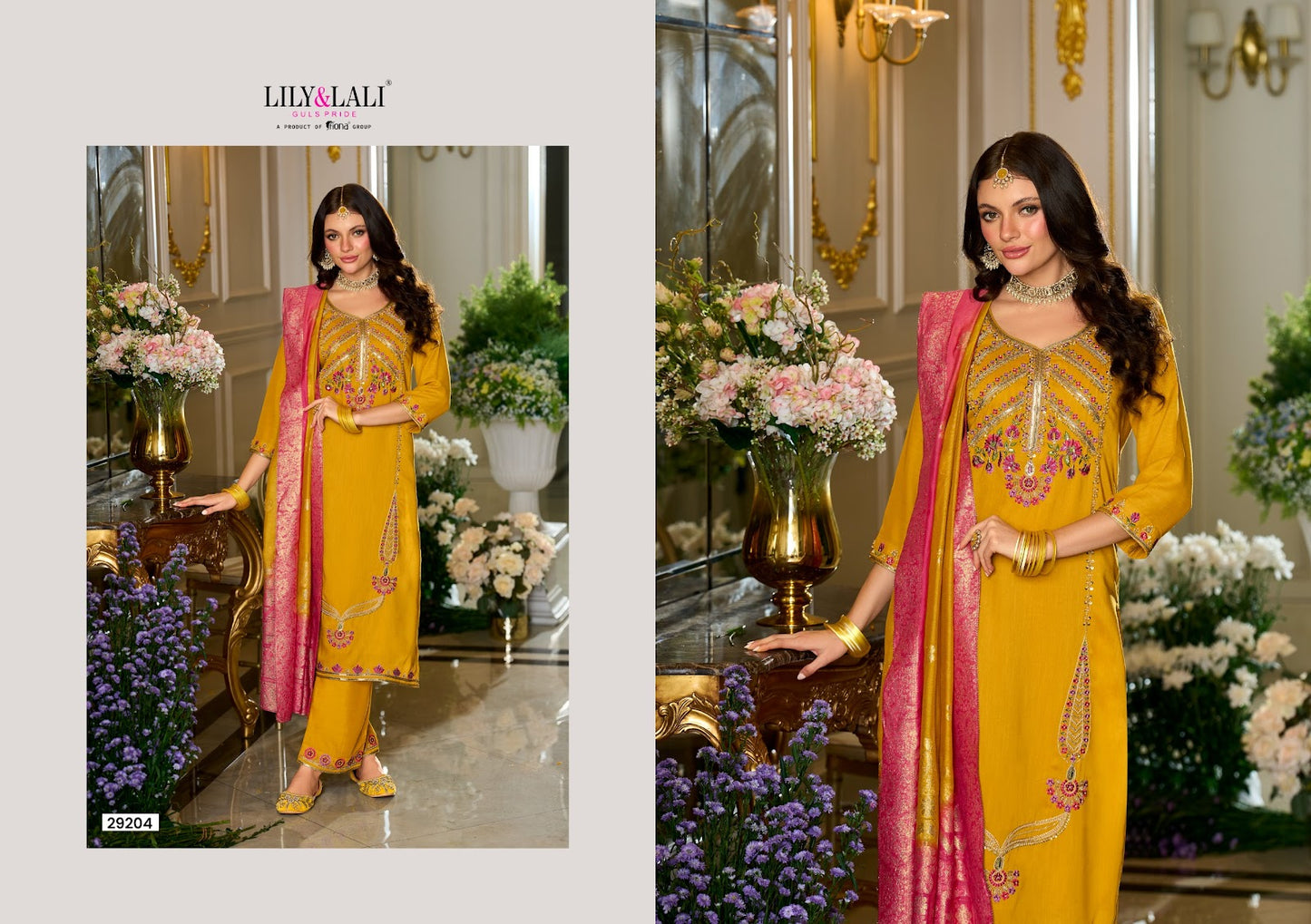 Sitara Lily Lali Viscose Silk Readymade Pant Style Suits Wholesaler Gujarat