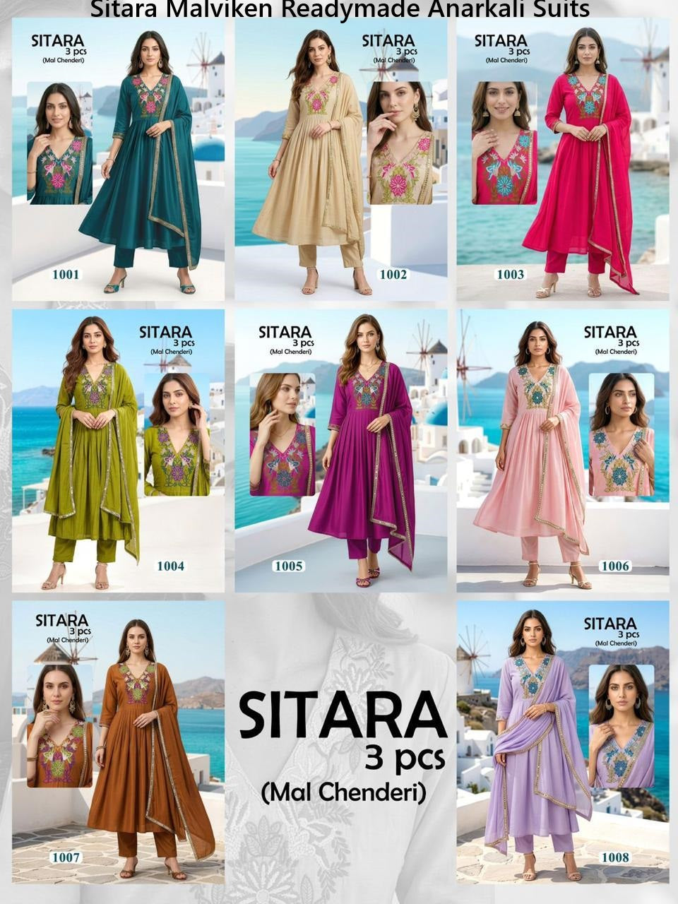 Sitara Malviken Chanderi Readymade Anarkali Suits Manufacturer Gujarat