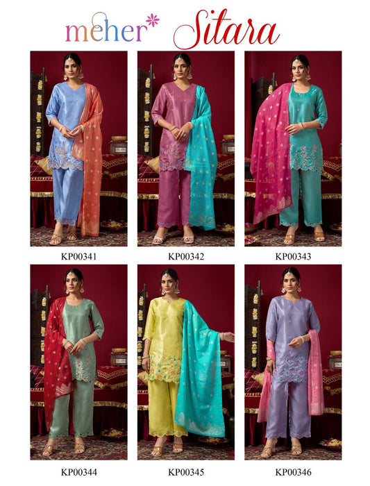 Sitara Meher Roman Readymade Pant Style Suits Supplier Gujarat