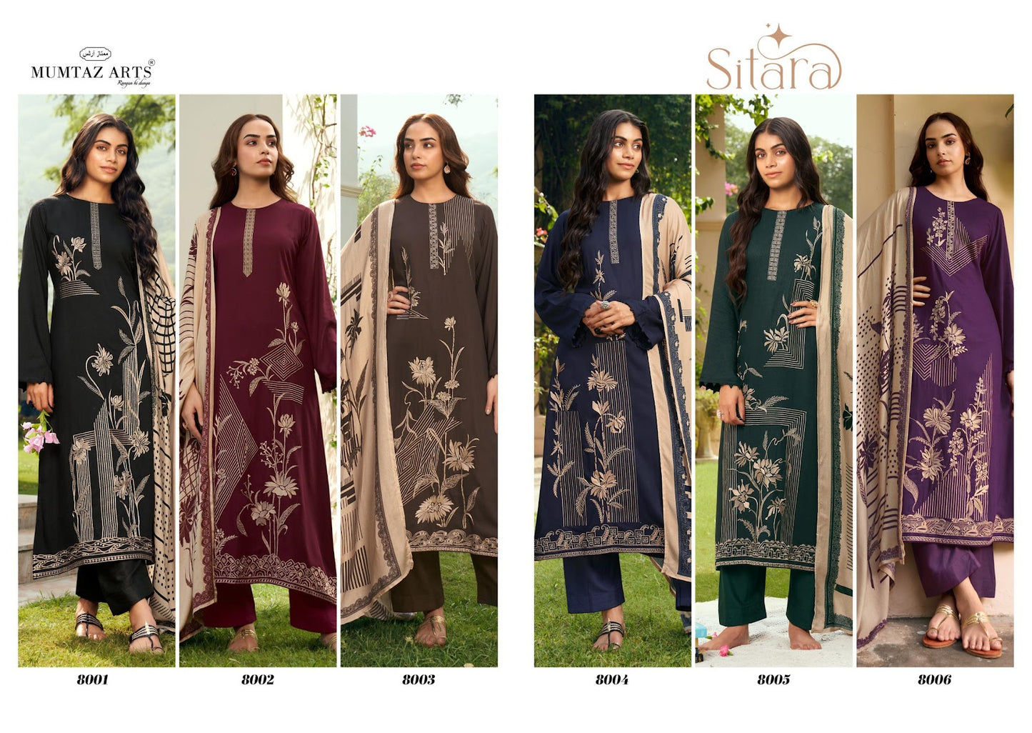 Sitara Mumtaz Arts Viscose Pashmina Suits Supplier