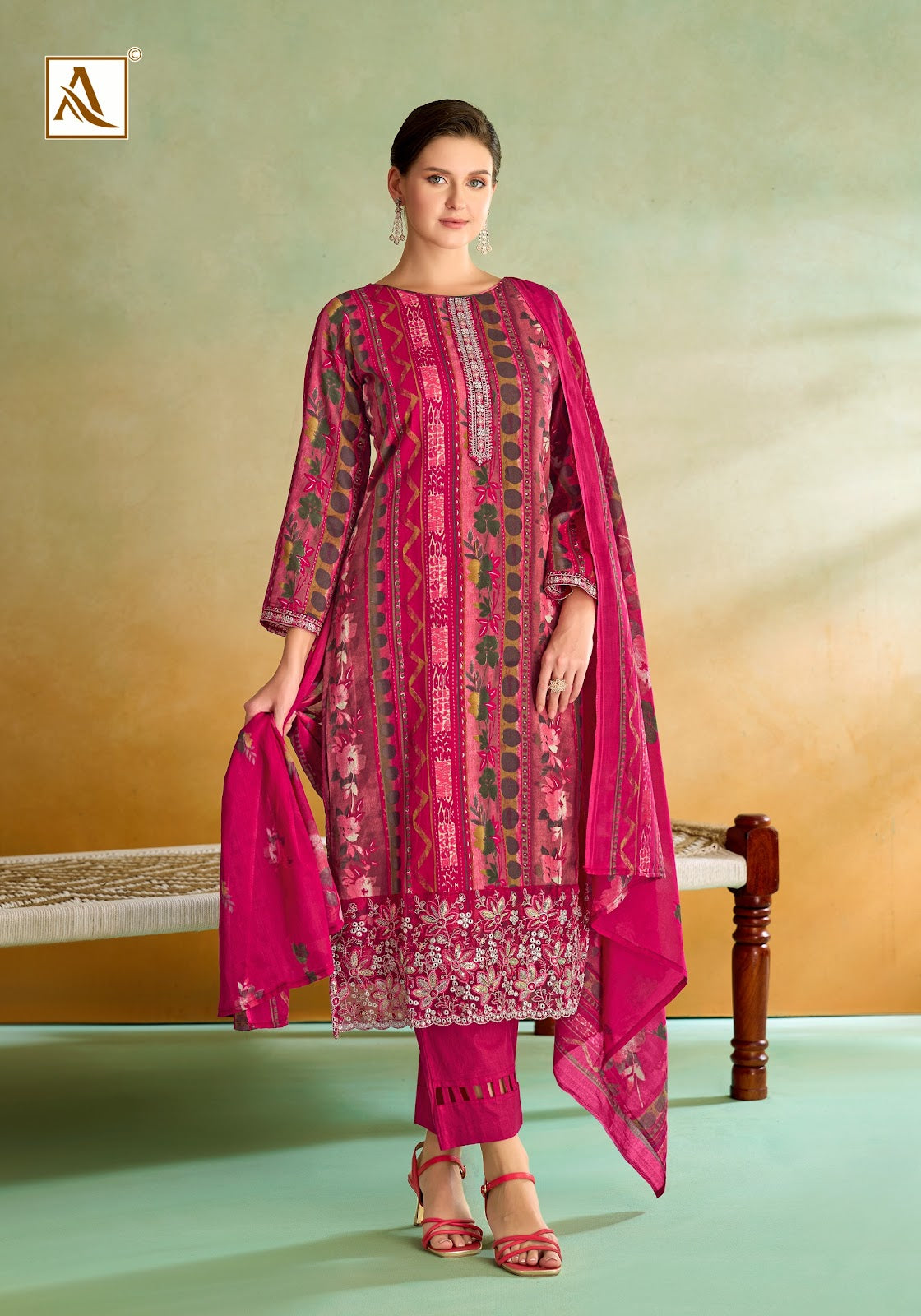 Sitara Night Alok Zam Cotton Karachi Salwar Suits Manufacturer