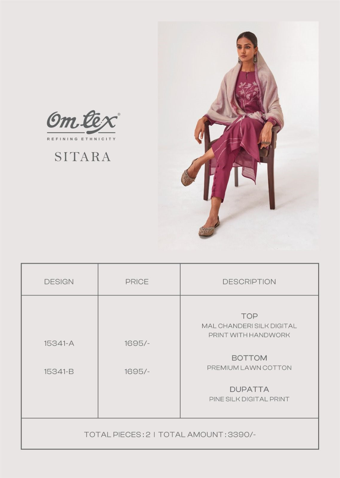 Sitara Omtex Mal Chanderi Pant Style Suits Supplier
