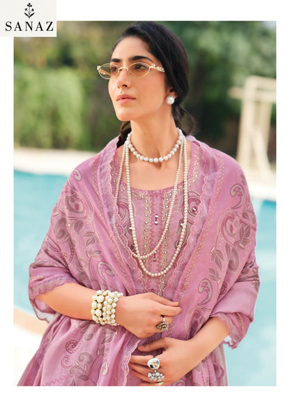Sitara Sanaz Viscose Muslin Pant Style Suits Wholesale Price