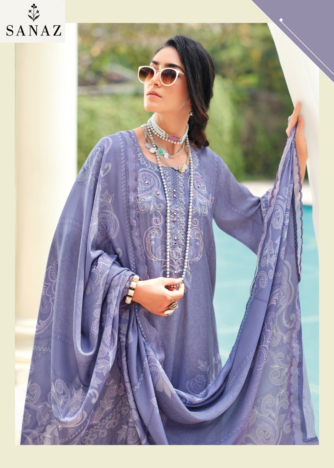 Sitara Sanaz Viscose Muslin Pant Style Suits Wholesale Price