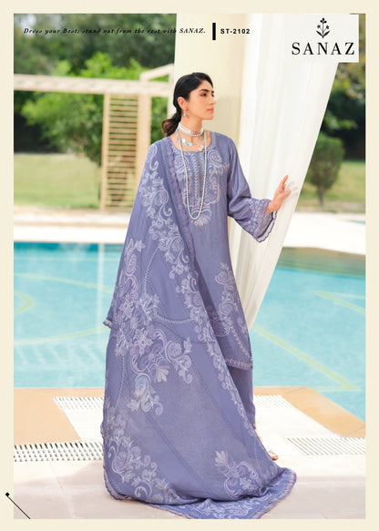 Sitara Sanaz Viscose Muslin Pant Style Suits Wholesale Price