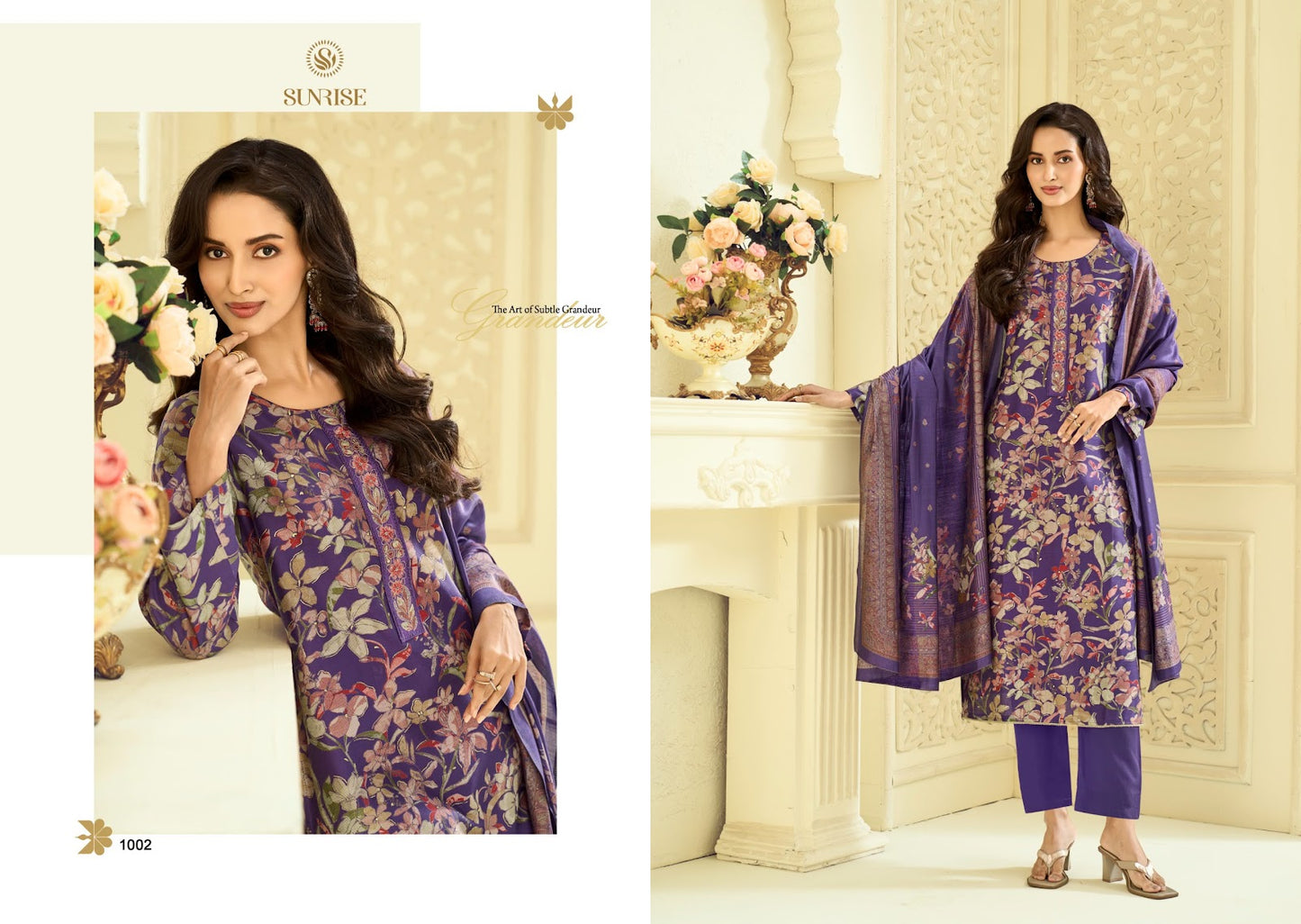 Sitara Sunrise Silk Pant Style Suits Manufacturer Ahmedabad