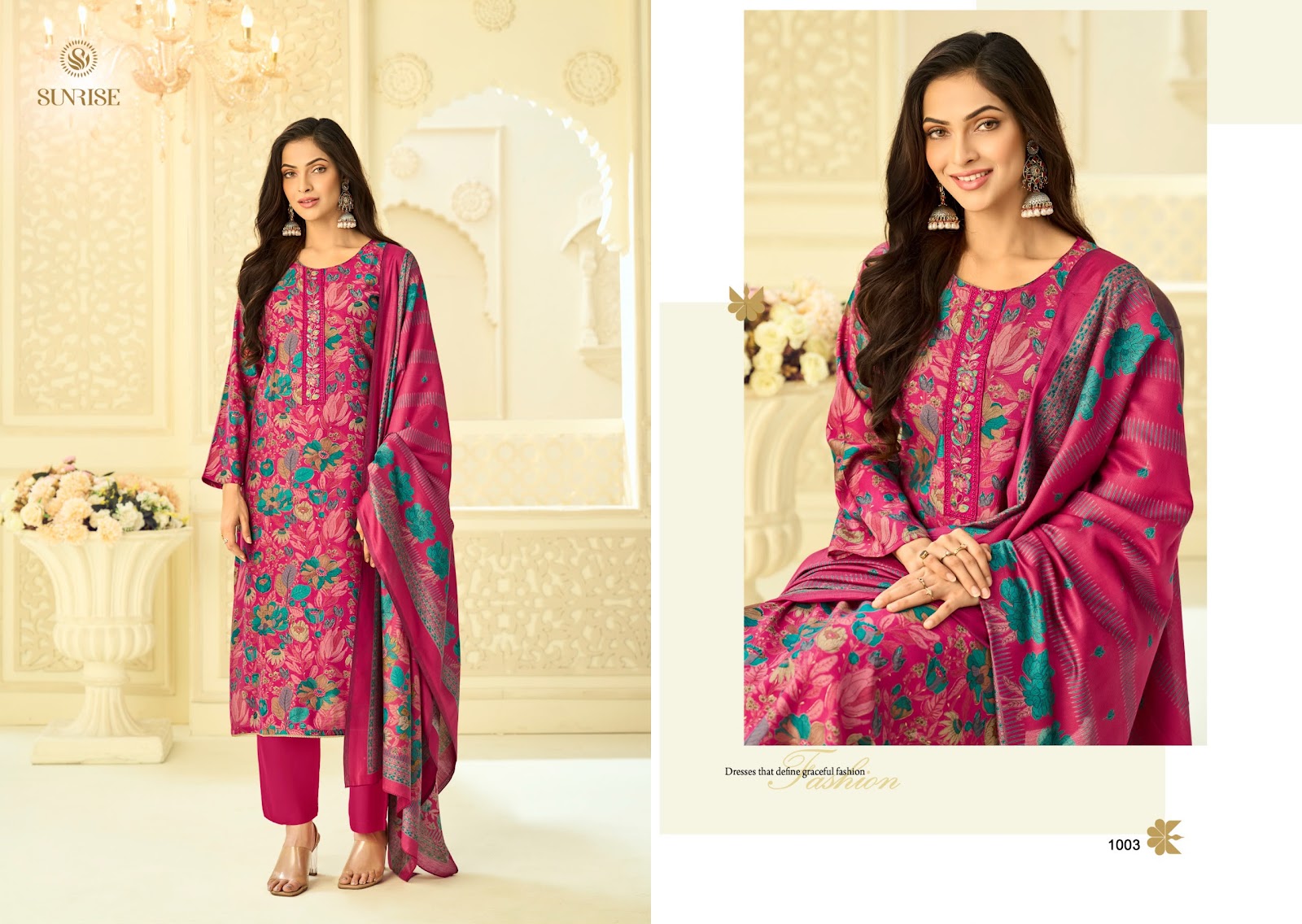 Sitara Sunrise Silk Pant Style Suits Manufacturer Ahmedabad