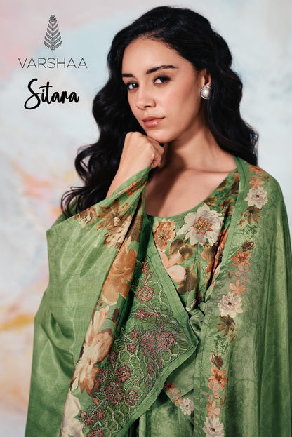 Sitara Varshaa Viscose Muslin Pant Style Suits Supplier India