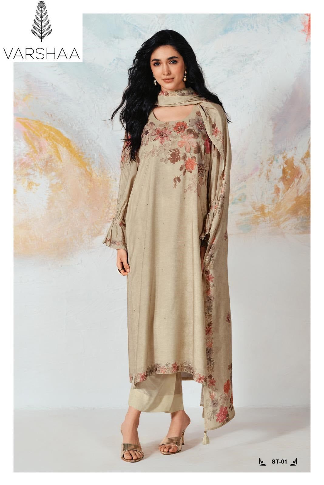 Sitara Varshaa Viscose Muslin Pant Style Suits Supplier India