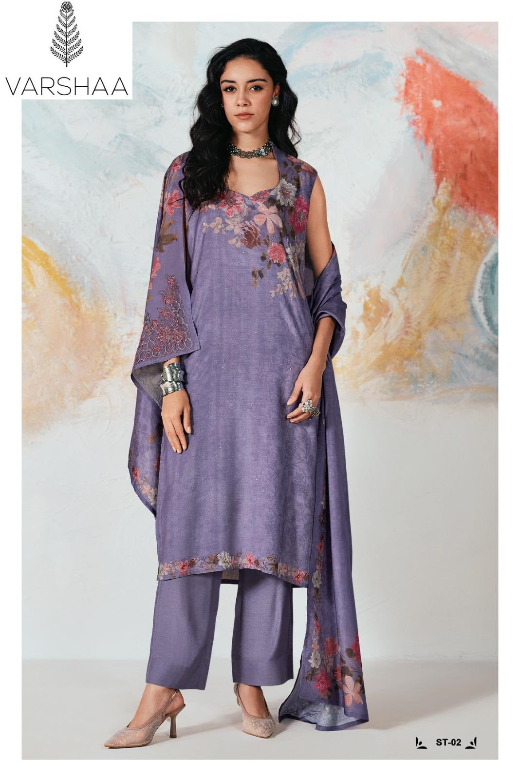 Sitara Varshaa Viscose Muslin Pant Style Suits Supplier India
