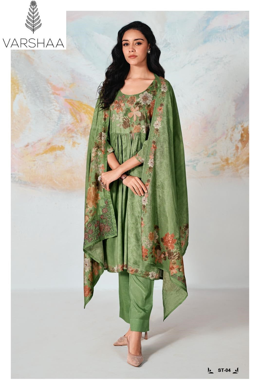 Sitara Varshaa Viscose Muslin Pant Style Suits Supplier India