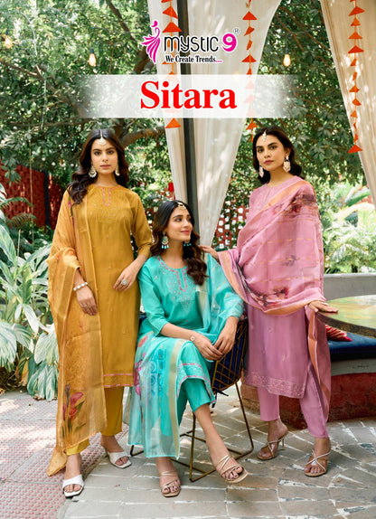 Sitara Vol 1 Mystic 9 Roman Silk Readymade Pant Style Suits Supplier