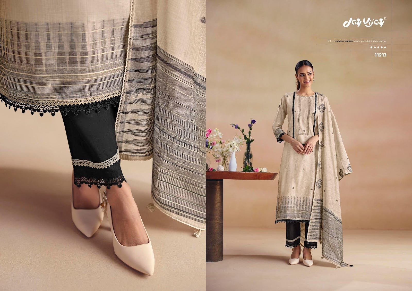 Sitarey Jay Vijay Cotton Pant Style Suits Manufacturer India