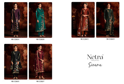 Sivara Netra Woven Silk Pant Style Suits Exporter Ahmedabad