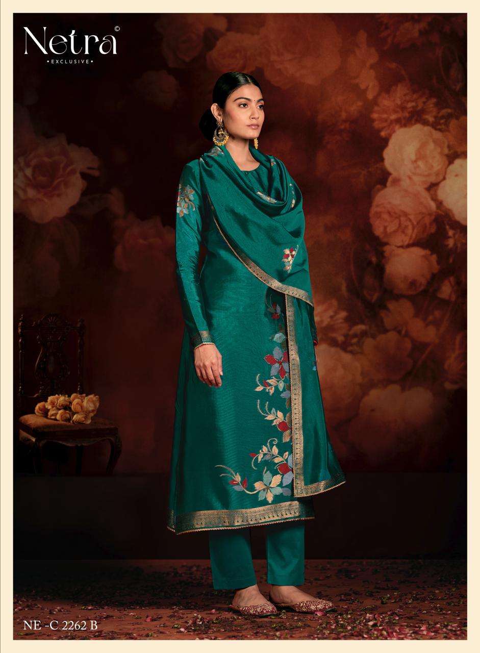 Sivara Netra Woven Silk Pant Style Suits Exporter Ahmedabad