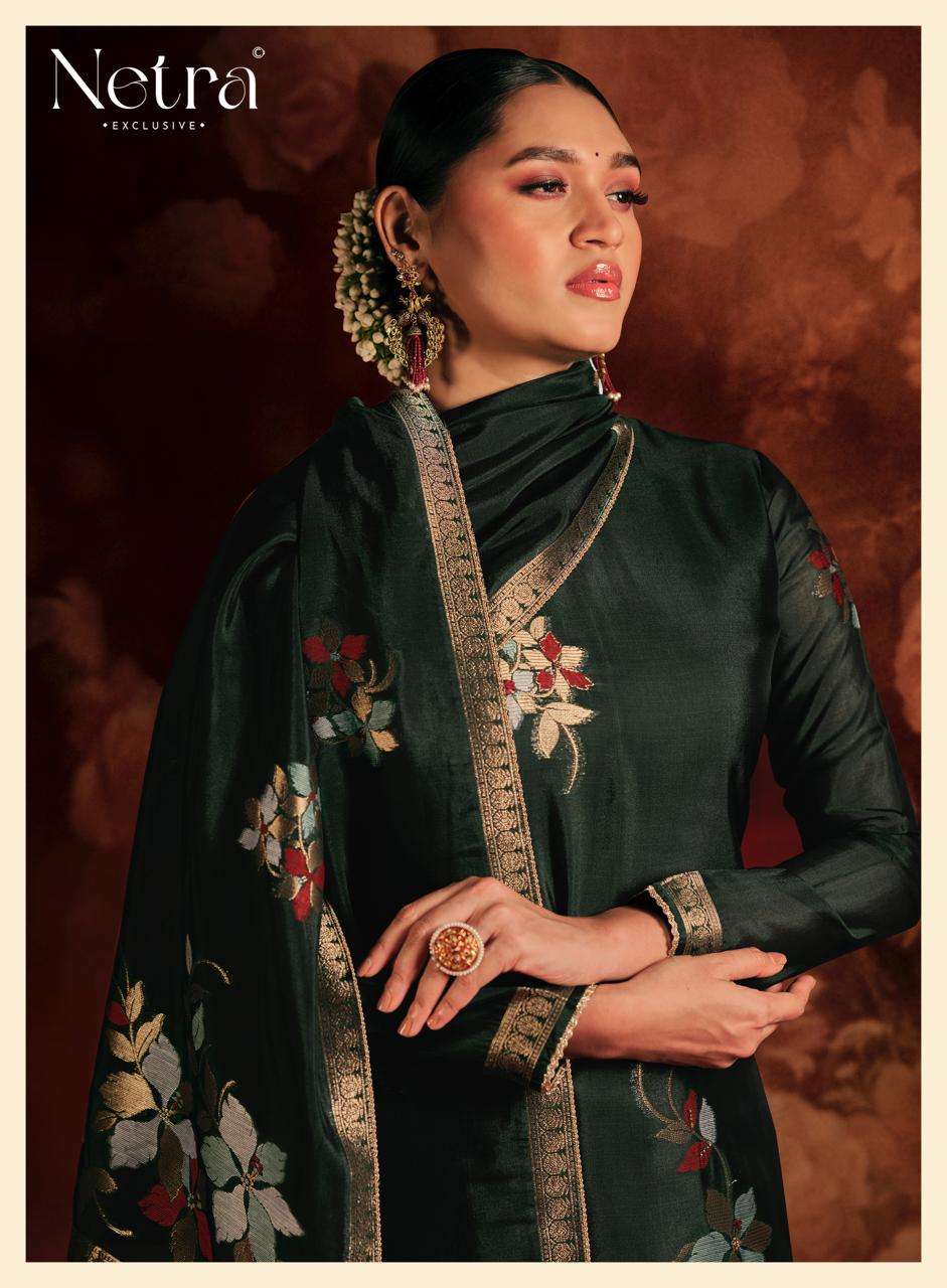 Sivara Netra Woven Silk Pant Style Suits Exporter Ahmedabad