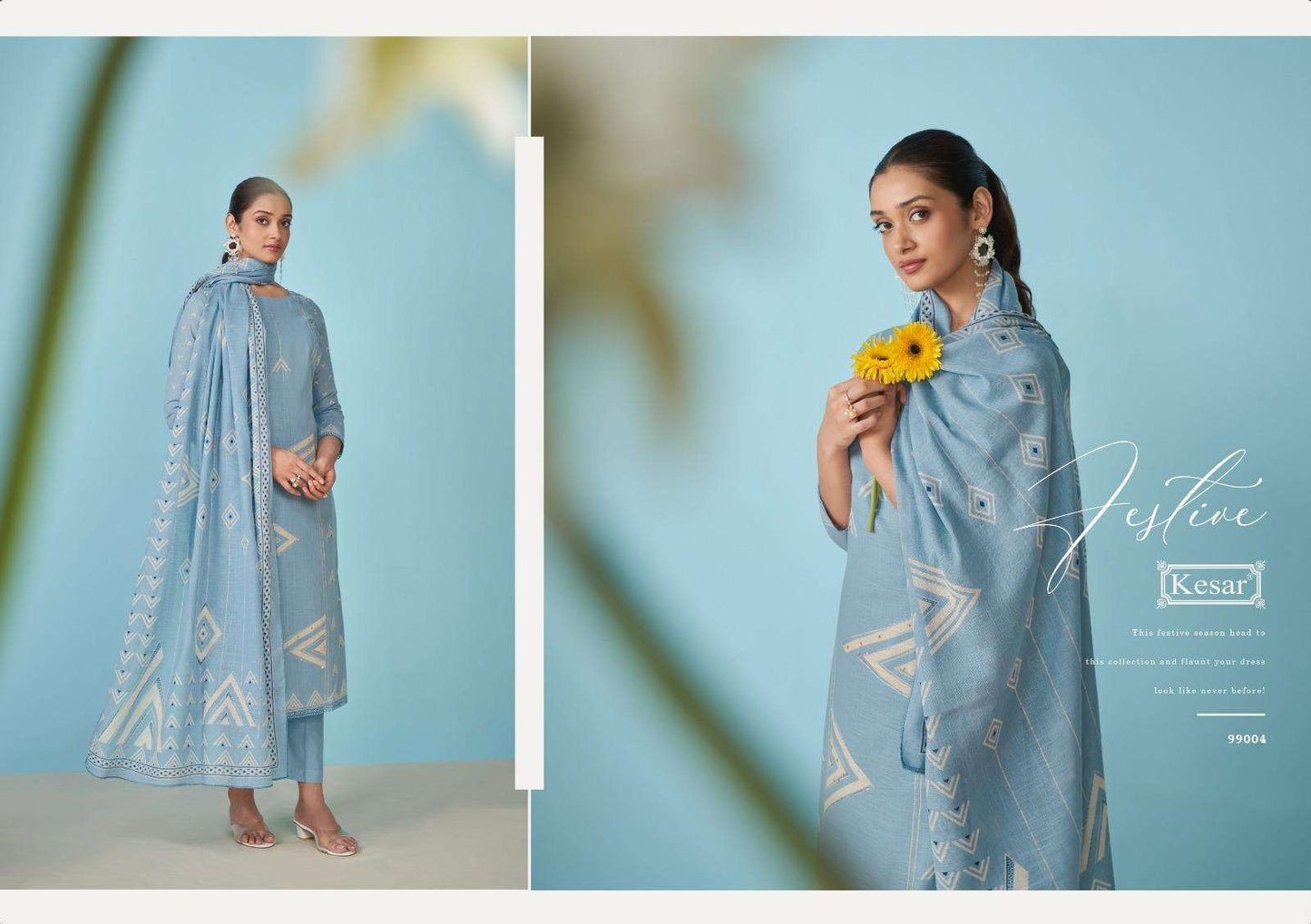 Siya 99001 Kesar Pure Linen Pant Style Suits Wholesale