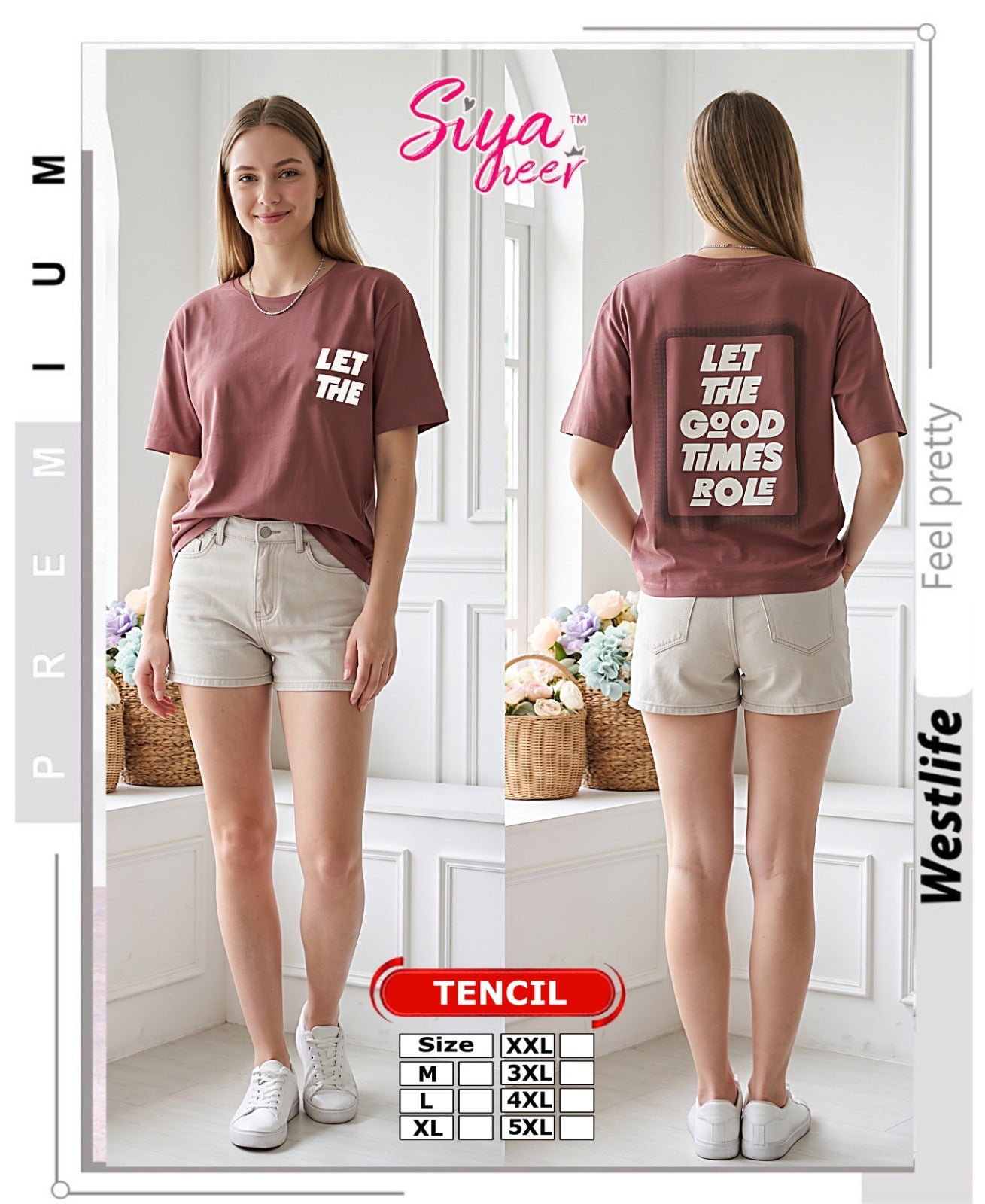 Siya Heer Amiti Tencil Women Oversized Tshirt Supplier Gujarat
