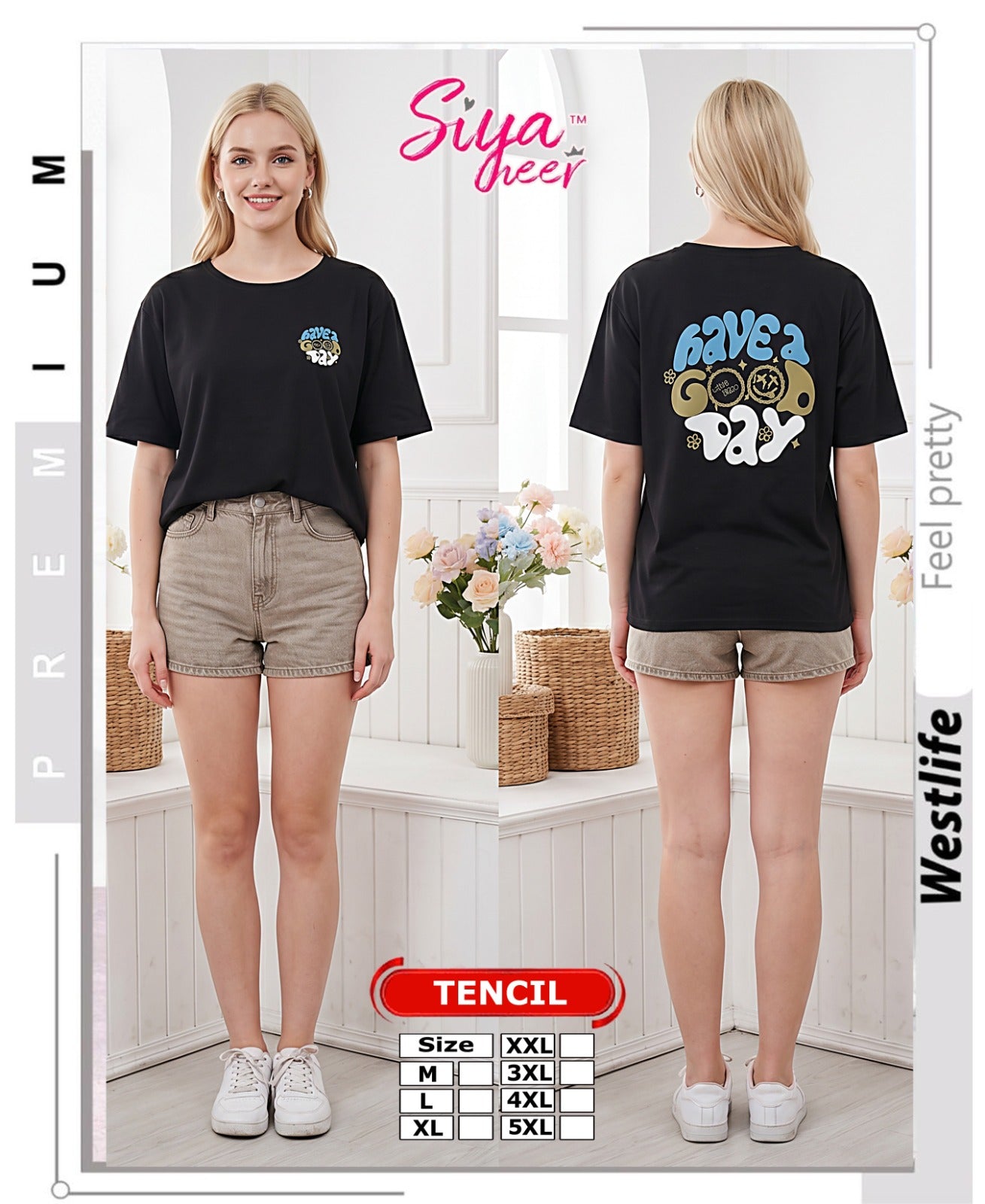 Siya Heer Amiti Tencil Women Oversized Tshirt Supplier Gujarat