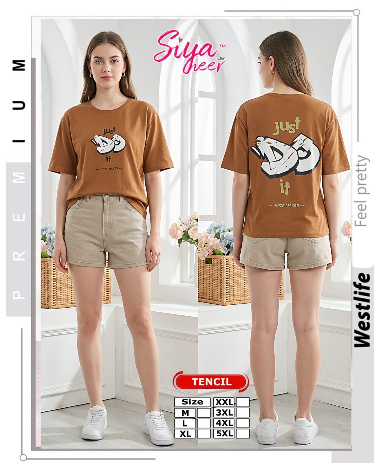 Siya Heer Amiti Tencil Women Oversized Tshirt Supplier Gujarat