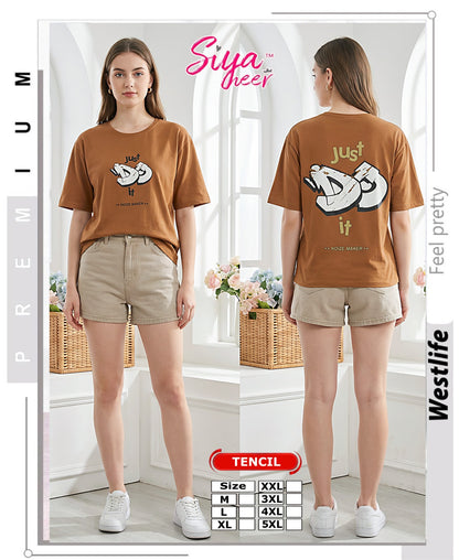 Siya Heer Amiti Tencil Women Oversized Tshirt Supplier Gujarat