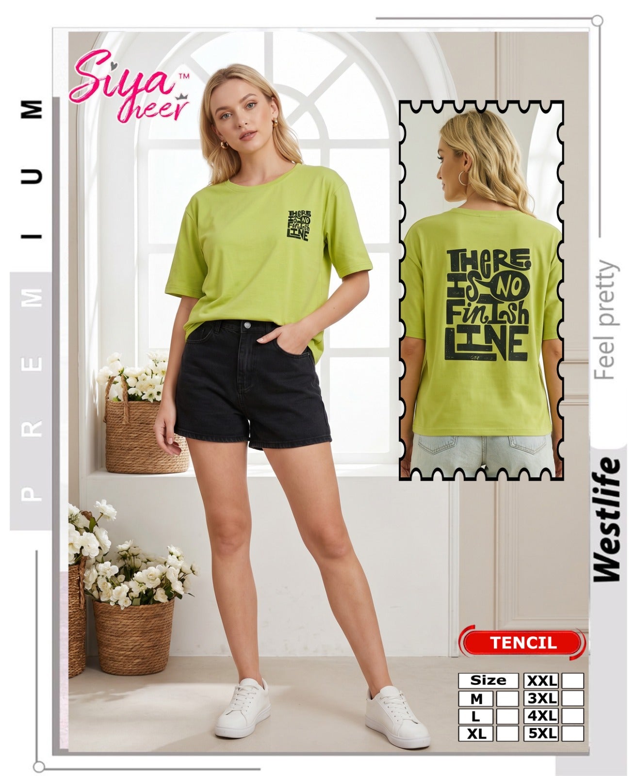Siya Heer Amiti Tencil Women Oversized Tshirt Supplier Gujarat