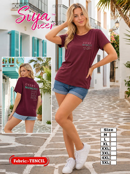 Siya Heer Plus Size Amiti Tencil Women Oversized Tshirt Supplier Gujarat