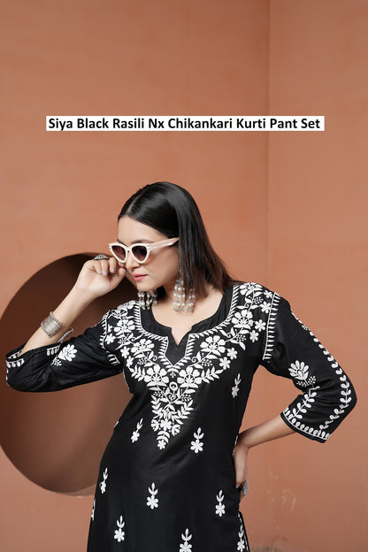 Siya Rasili Heavy Rayon Kurti Pant Set Manufacturer India