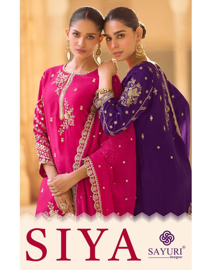 Siya Sayuri Crepe Silk Readymade Suits Wholesale Price
