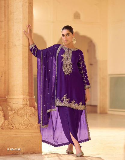 Siya Sayuri Crepe Silk Readymade Suits Wholesale Price
