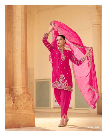 Siya Sayuri Crepe Silk Readymade Suits Wholesale Price