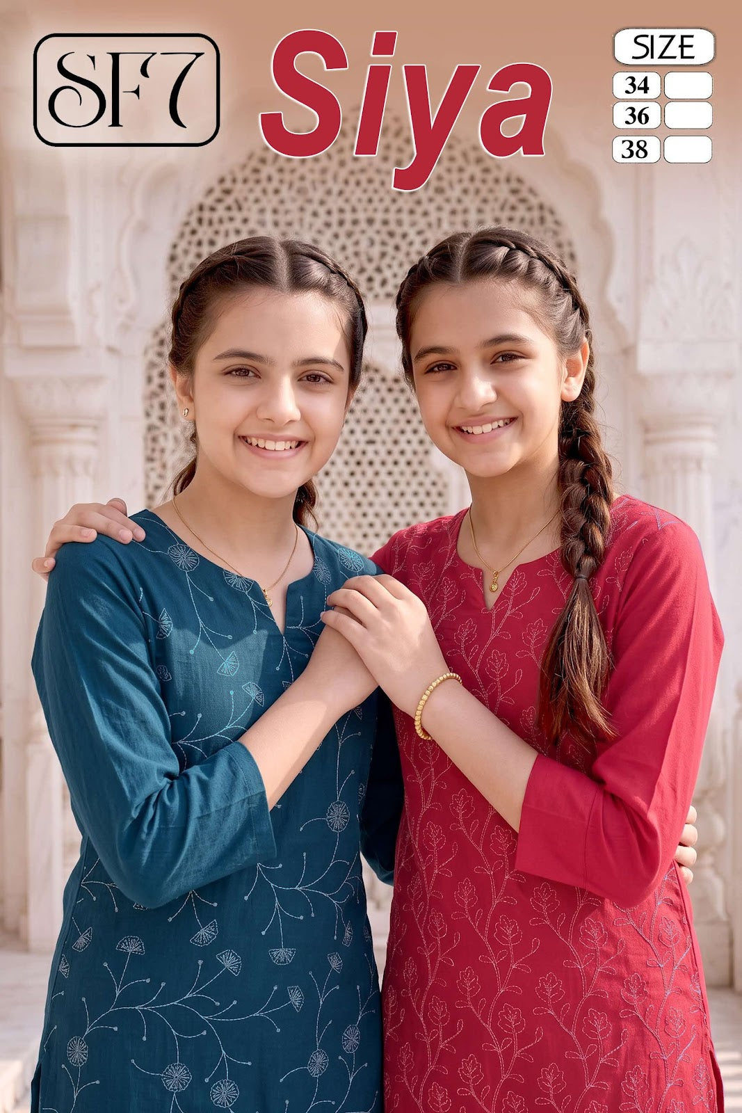 Siya Sf7 Vetican Girls Readymade Pant Suits Supplier