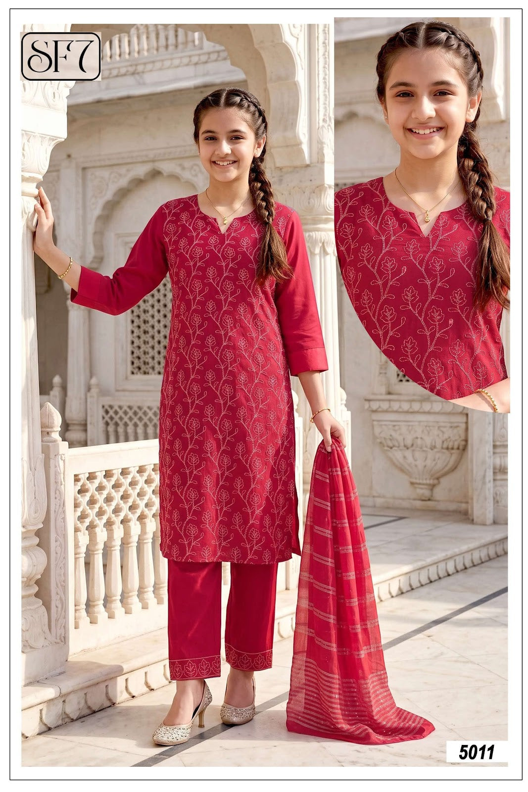 Siya Sf7 Vetican Girls Readymade Pant Suits Supplier