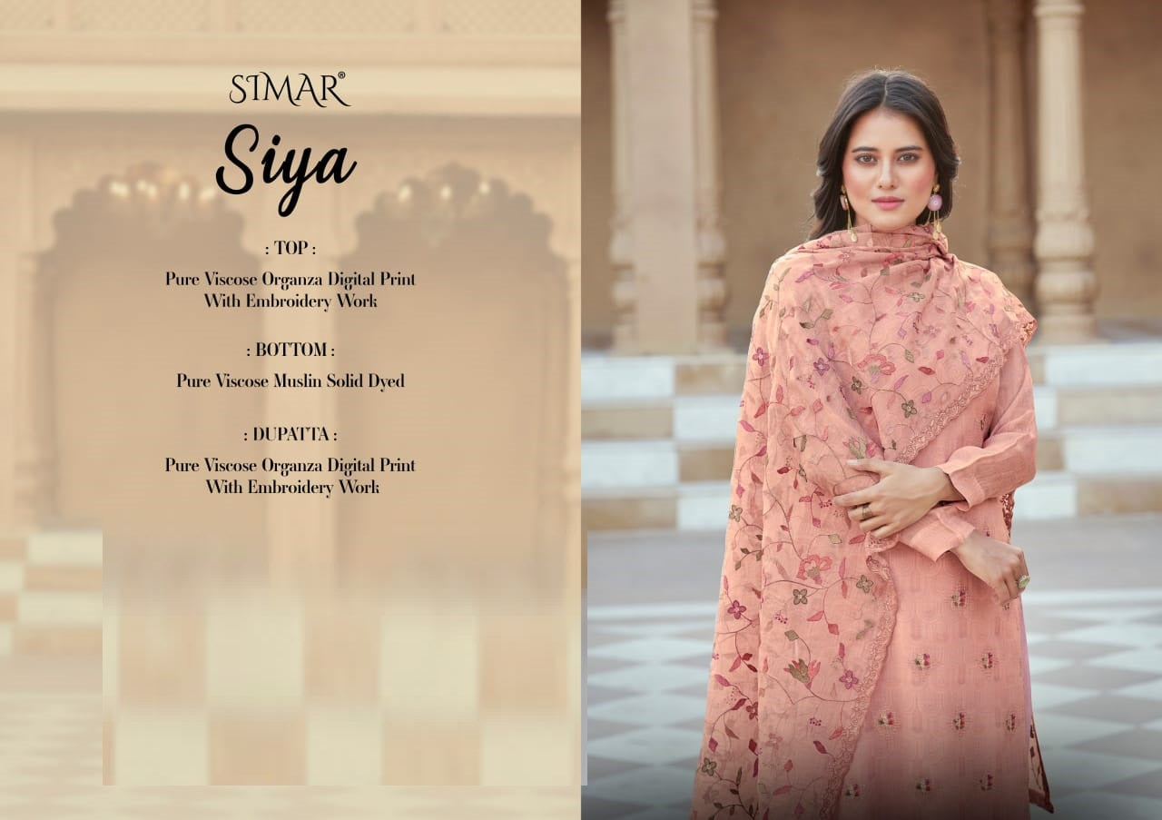 Siya Simar Pure Viscose Pant Style Suits Manufacturer Ahmedabad