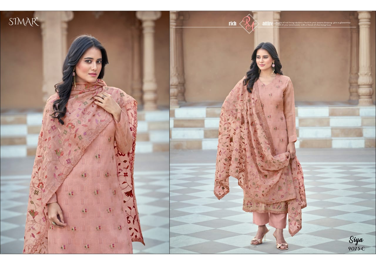 Siya Simar Pure Viscose Pant Style Suits Manufacturer Ahmedabad