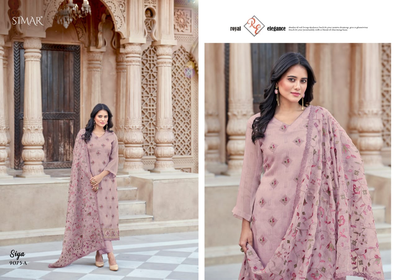 Siya Simar Pure Viscose Pant Style Suits Manufacturer Ahmedabad