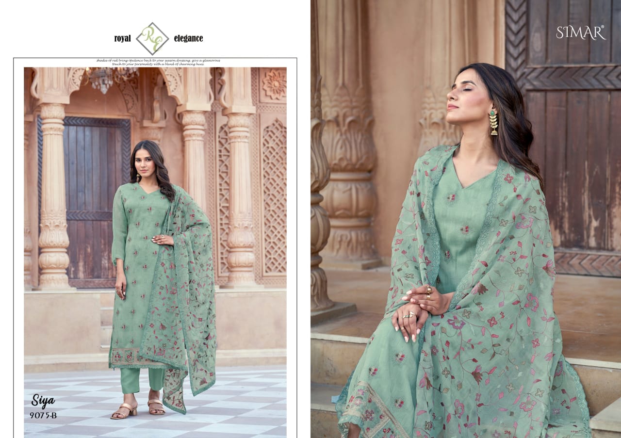 Siya Simar Pure Viscose Pant Style Suits Manufacturer Ahmedabad